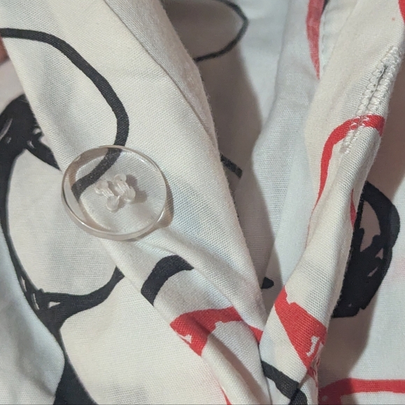 West Elm Duvet Queen Spectacles Glasses Black White Red Quirky Fun Maximalist - Picture 5 of 5